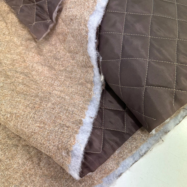 Pure Wool With Quilted Back Harris Tweed In Oat Shade 