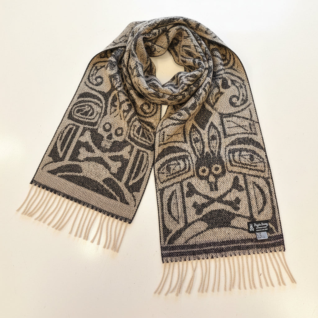 Pure Lambswool Scarf Psycho Bunny by Robert Godley Ex Designer