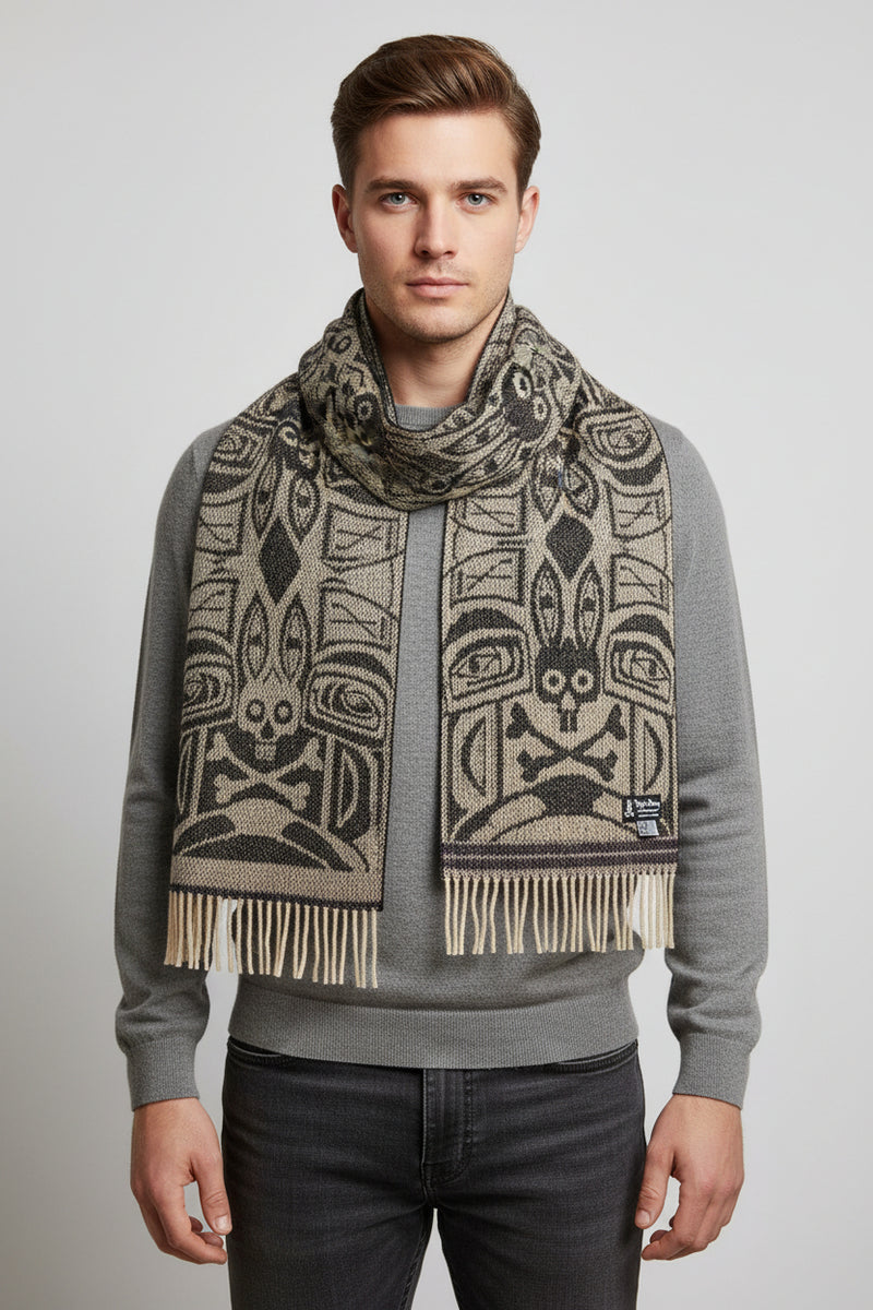 Pure Lambswool Scarf Psycho Bunny by Robert Godley Ex Designer