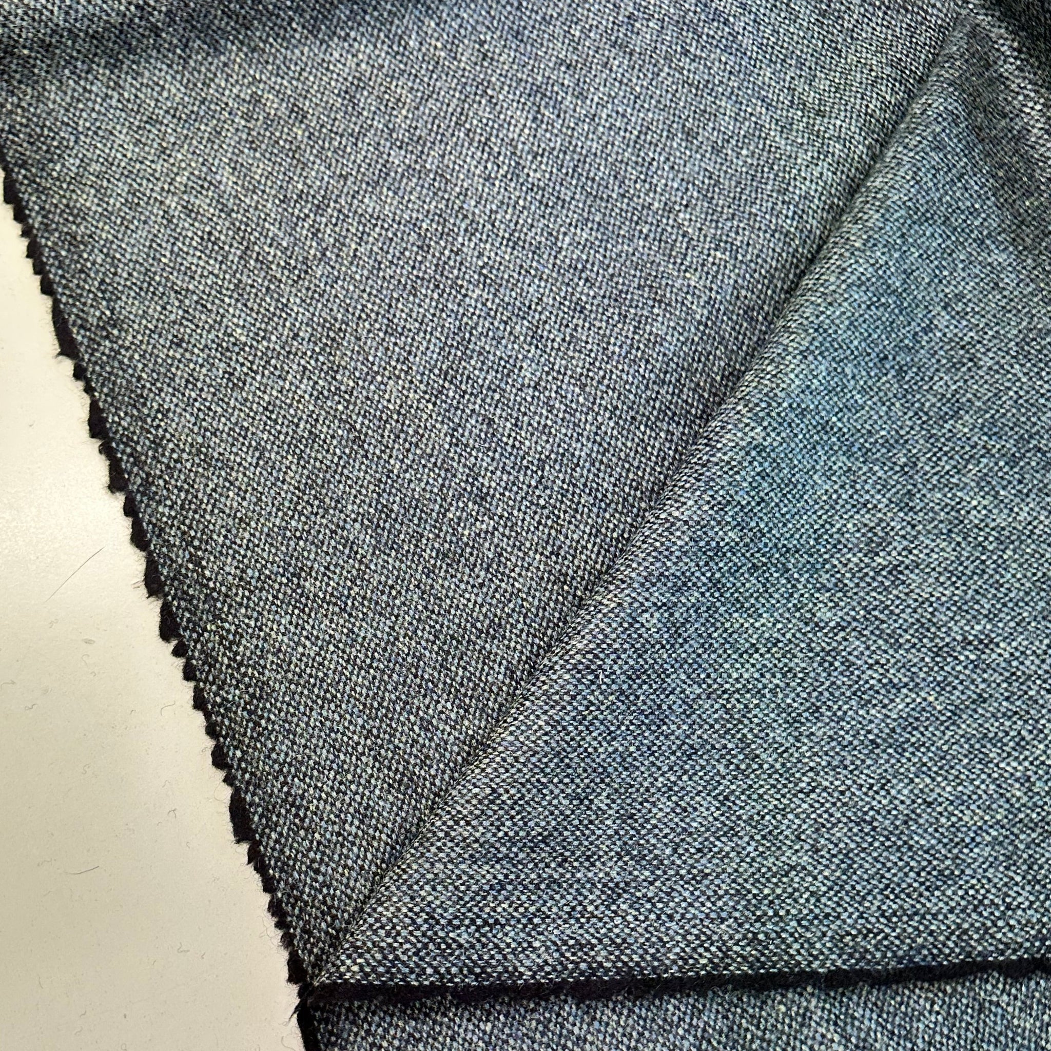 Pure Shetland Tweed Light Blue Russian Twill Made In England
