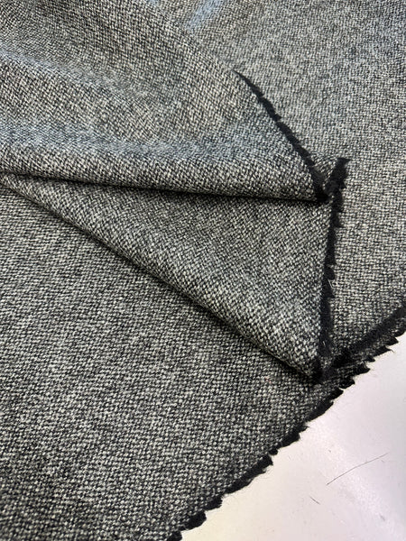 Pure Shetland Tweed Mid Grey Russian Twill Made In England