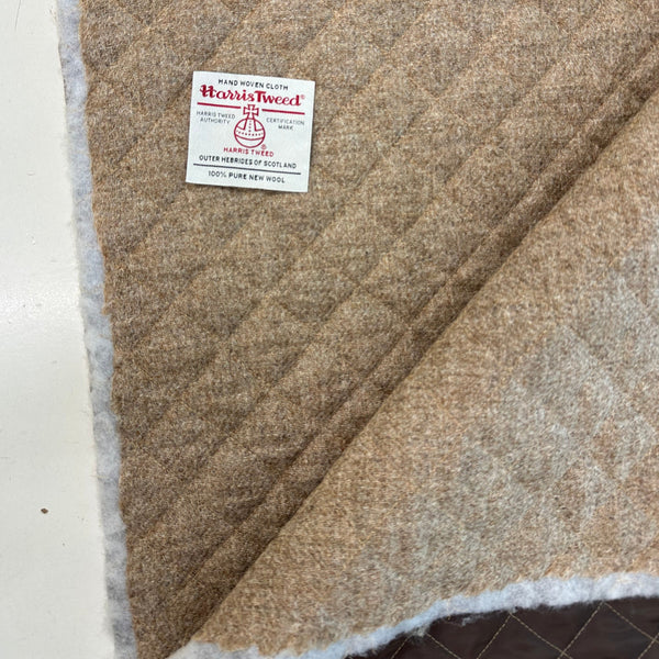 Pure Wool With Quilted Back Harris Tweed In Oat Shade 