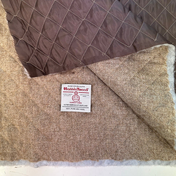 Pure Wool With Quilted Back Harris Tweed In Oat Shade 