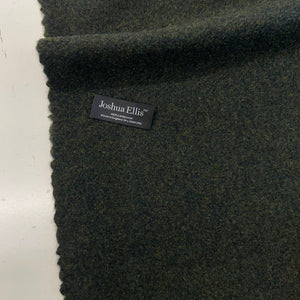 100 % Lambswool Melange Green With Mix Of Brown And Navy Tones By Joshua Ellis