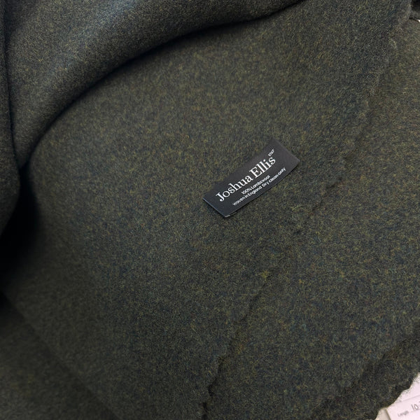 100 % Lambswool Melange Green With Mix Of Brown And Navy Tones By Joshua Ellis