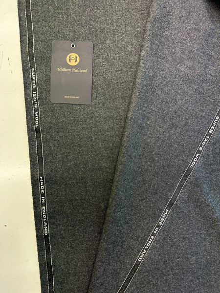 Super 120s Doubled Milled Flannel Oxbridge Flannel Dark Grey Made In England By William Halstead, Standeven And John Foster
