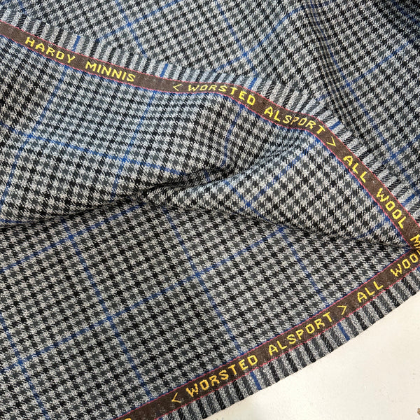 Worsted Alsport All Wool Gunclub Check By Hardy Minnis Made In England