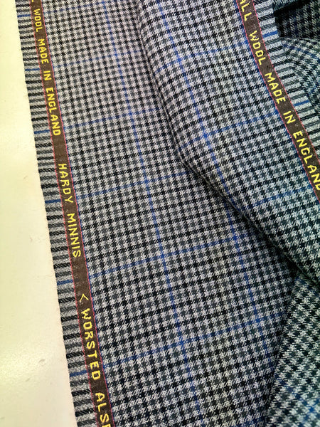 Worsted Alsport All Wool Gunclub Check By Hardy Minnis Made In England
