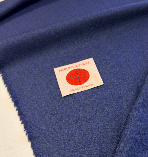 Mill Bank Collection 18513/ C3 Crepe Style weave Merino Navy Blue  Made In Huddersfield By Marling & Evans (Copy)