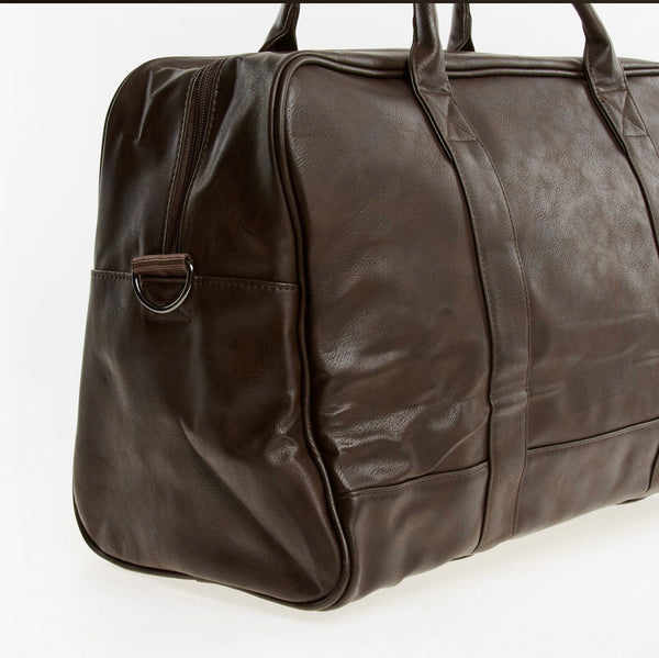 Carloway Harris Tweed Brown Check Travel / Weekend Holdall Bag Brand New