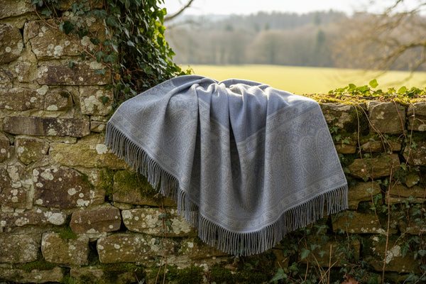 Pure Cashmere Stole by Joshua Ellis Made in England