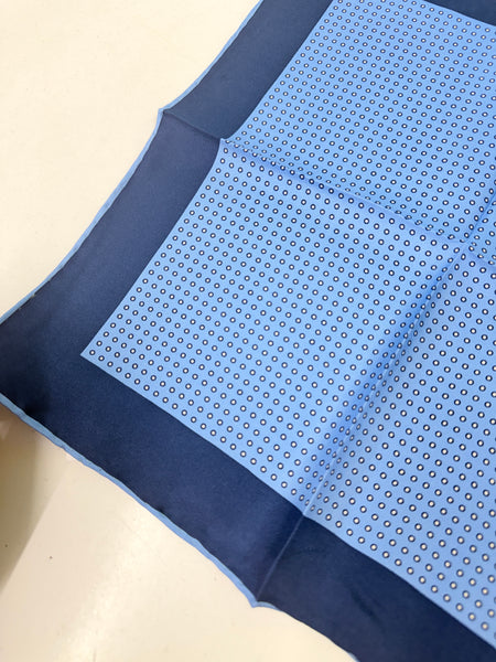 100% Pure Silk Hand Made in Italy Polka Dot Pocket Sqaure