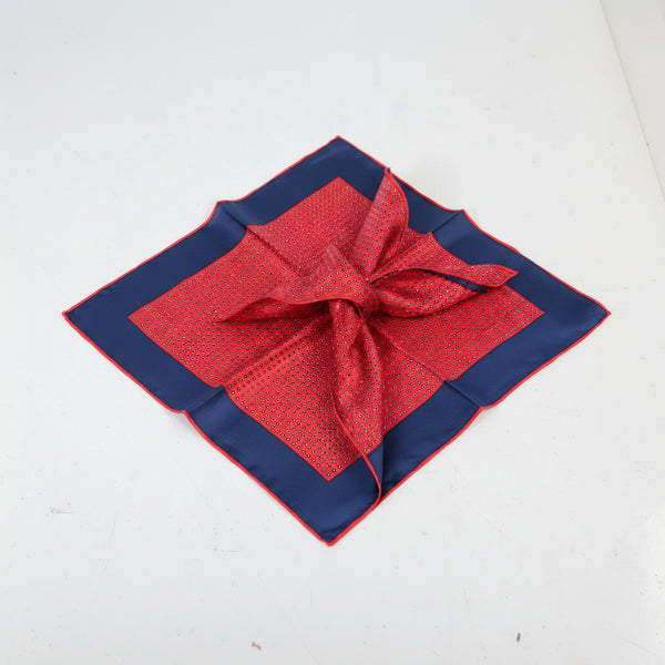 100% Pure Silk Hand Made in Italy Polka Dot Pocket Sqaure