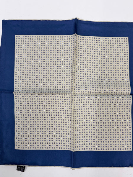 100% Pure Silk Hand Made in Italy Polka Dot Pocket Sqaure