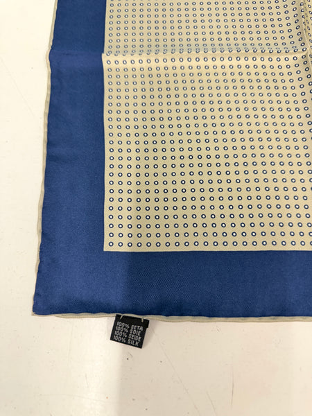 100% Pure Silk Hand Made in Italy Polka Dot Pocket Sqaure