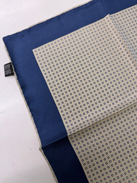 100% Pure Silk Hand Made in Italy Polka Dot Pocket Sqaure