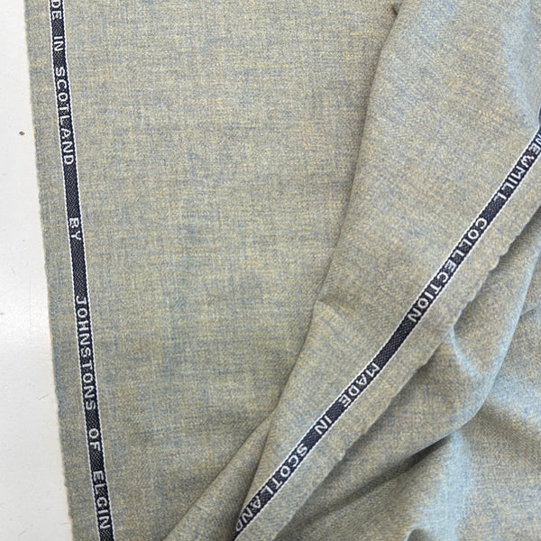 Johnstons Of Elgin Estate Gamekeeper Tweed Micra Sail Green Made In Scotland