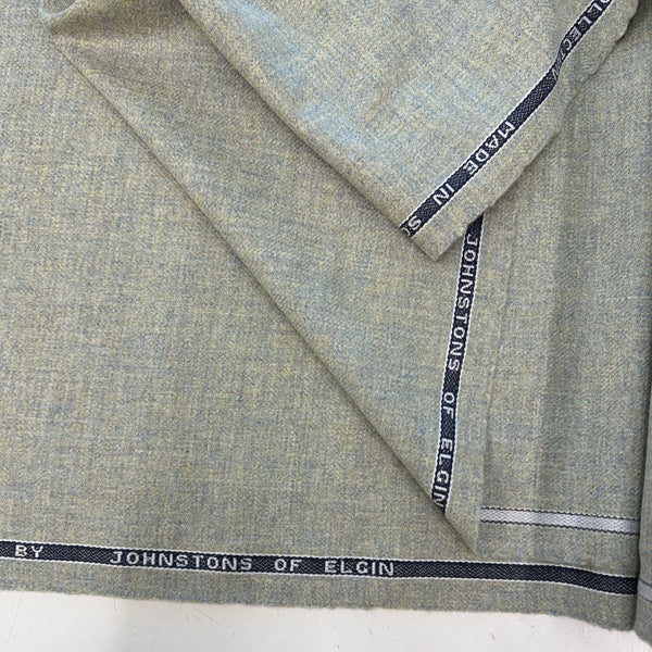 Johnstons Of Elgin Estate Gamekeeper Tweed Micra Sail Green Made In Scotland