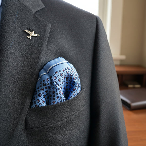 100% Pure Silk Hand Made in Italy Macclesfield design