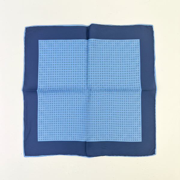 100% Pure Silk Hand Made in Italy Polka Dot Pocket Sqaure