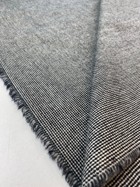 Pure Wool Undyed collection Black White Knit Weave Fabric