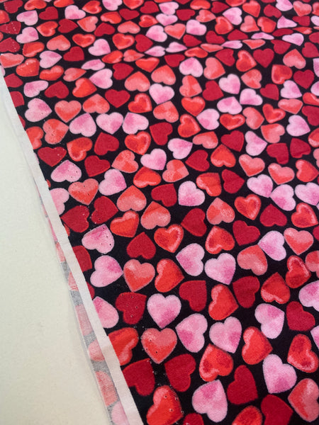 Hearts printed Cotton Poplin 
