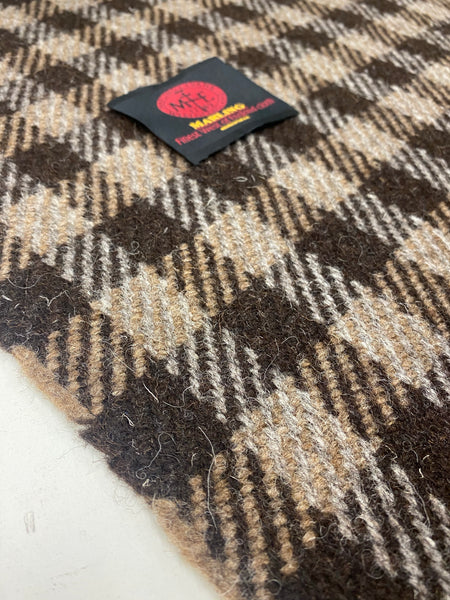 British Undyed 100% Wool Check Heavy Coating Fabric by Marling and Evans 26oz