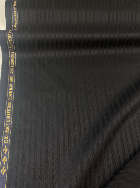 Super 160s Wool and Cashmere Made In England By Harrison of London BLACK Exclusive Collection