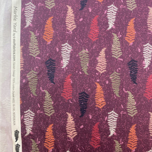 Cotton Poplin Print Floral Marble Yard By Stoffabrics.com Danish Design Printed in Japan Pine Tree Leaf 