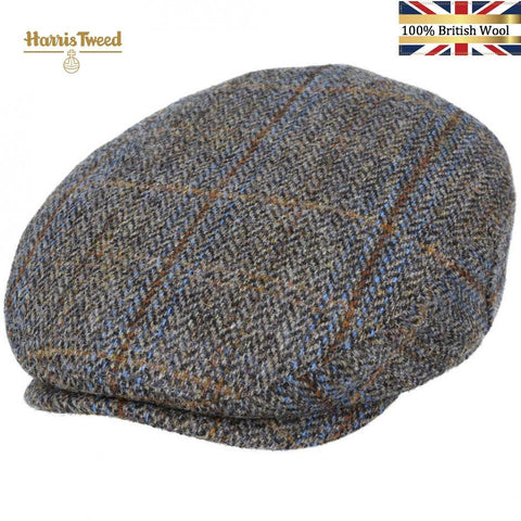Harris Tweed Flat cap check design