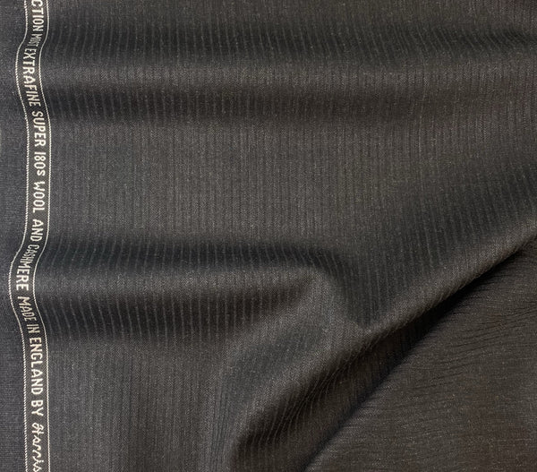Platinum Collection Super 180s Wool and Cashmere Made In England By Harrison of London Vintage Charcoal