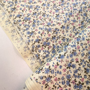 Cotton Poplin Printed Lovely Peony Floral flowers Yellowish base shade