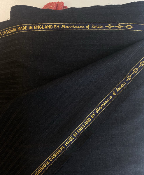 Super 160s Wool and Cashmere Made In England By Harrison of London Vintage Charcoal Exclusive Collection