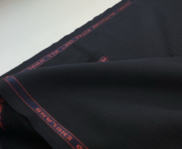 S41 Black Super 120 luxury all wool by sterling cloth