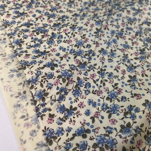 Cotton Poplin Printed Lovely Peony Floral flowers Yellowish base shade